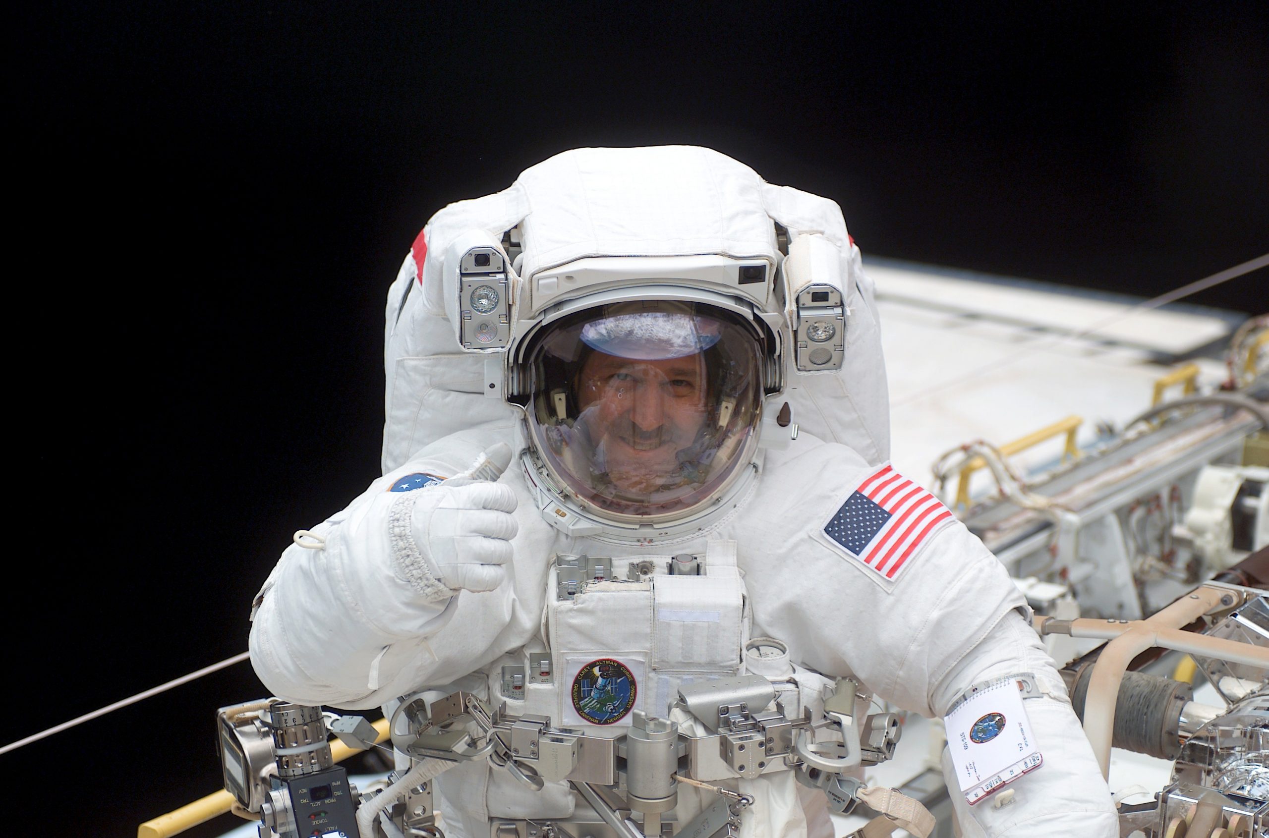 NASA Astronaut working in the Space Shuttle bay